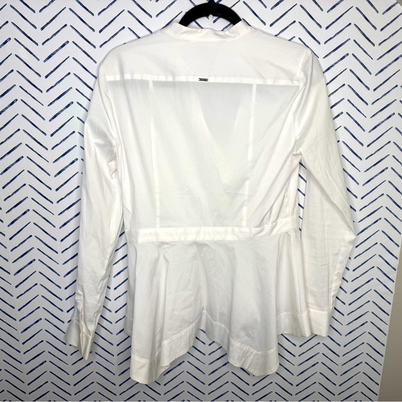 White House Black Market White Button down Blouse Size 6 - Picture 2 of 7